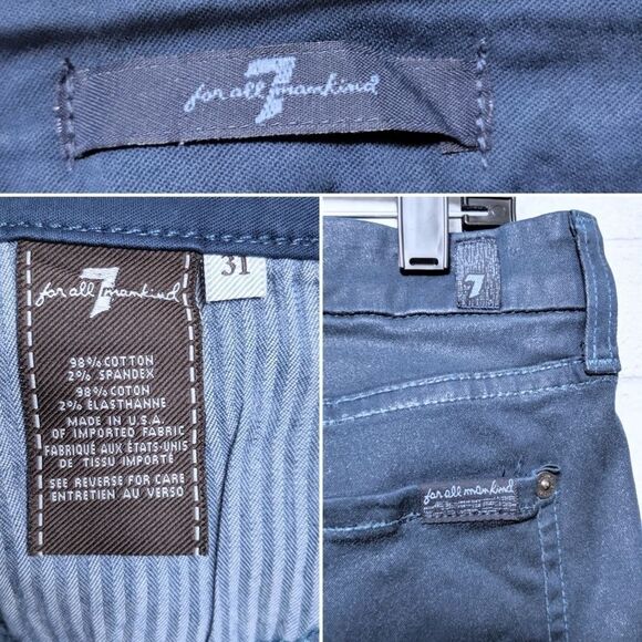 7 FOR ALL MANKIND The Skinny Coated Jean 31 - Picture 8 of 9